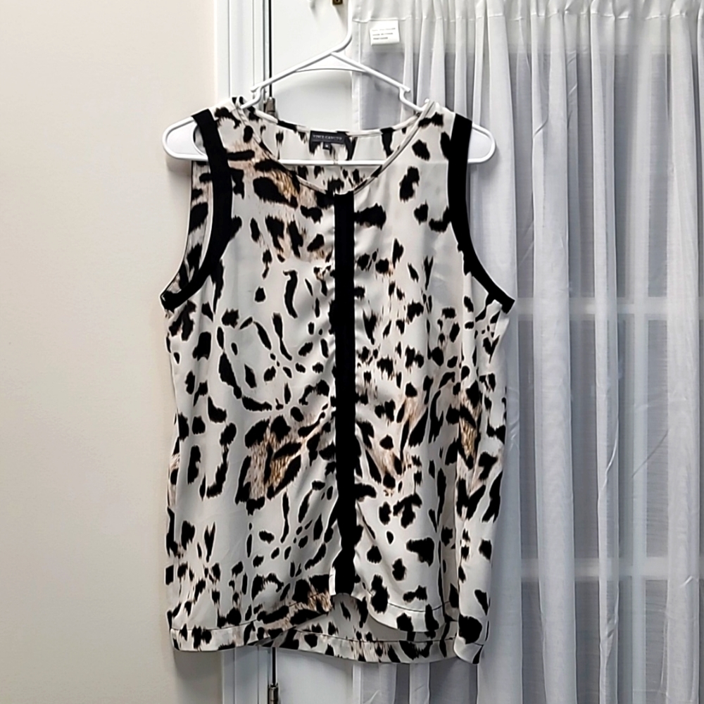 Vince Camuto animal print lightweight sleeveless top